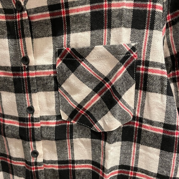 NWOT LS red/black plaid shirt, XL - Picture 3 of 5